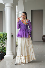 Navratri - Festive Lehenga Set – Bandhani Print Kutchi Work Top with Gota Patti Skirt 👑🌺