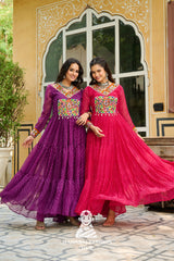 Exclusive Navratri Combo – Kutchi Patch Laheriya Gowns, Limited Time Only ✨💃