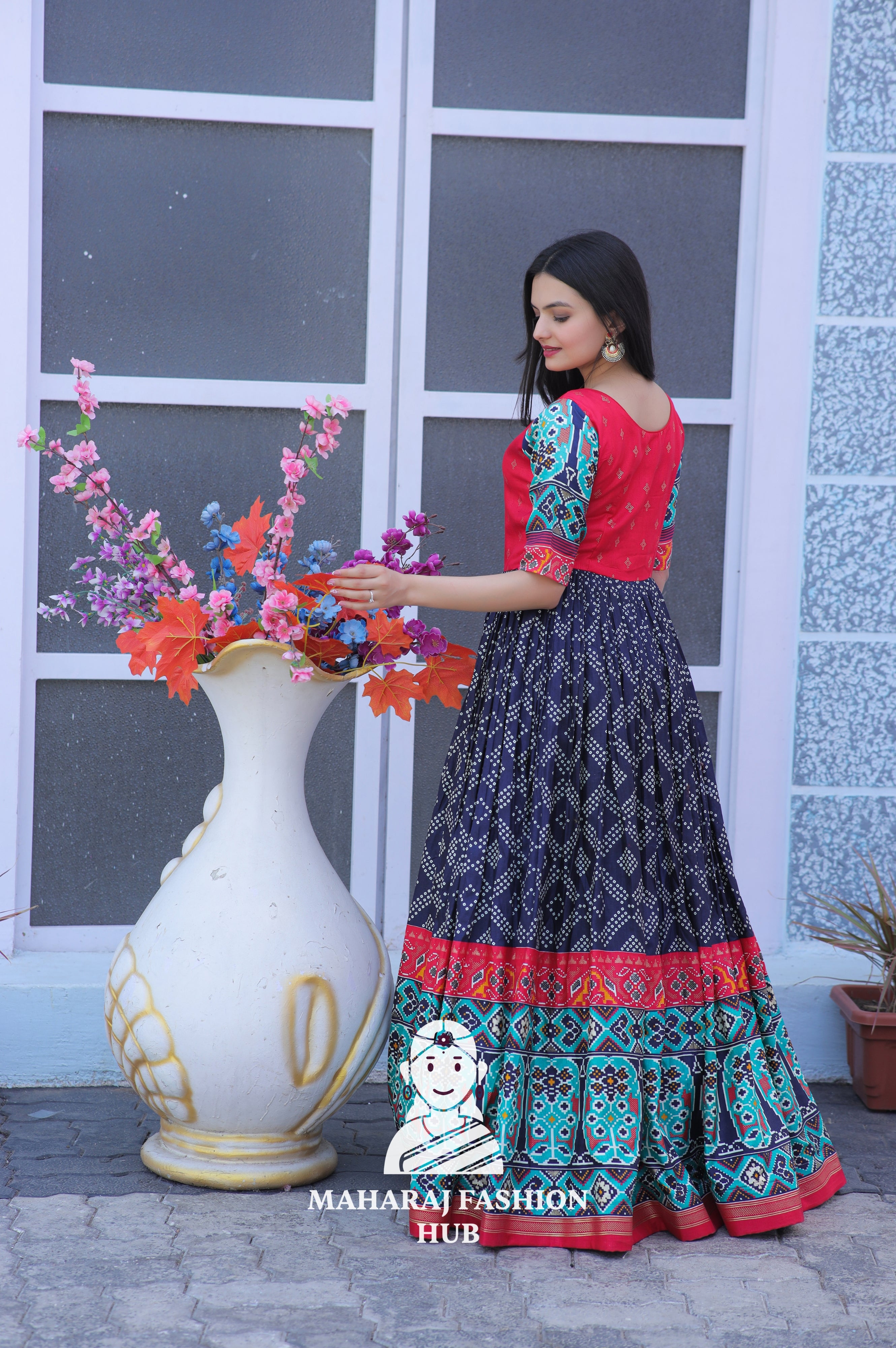 Patola Perfection – Dola Silk Gown Elegance