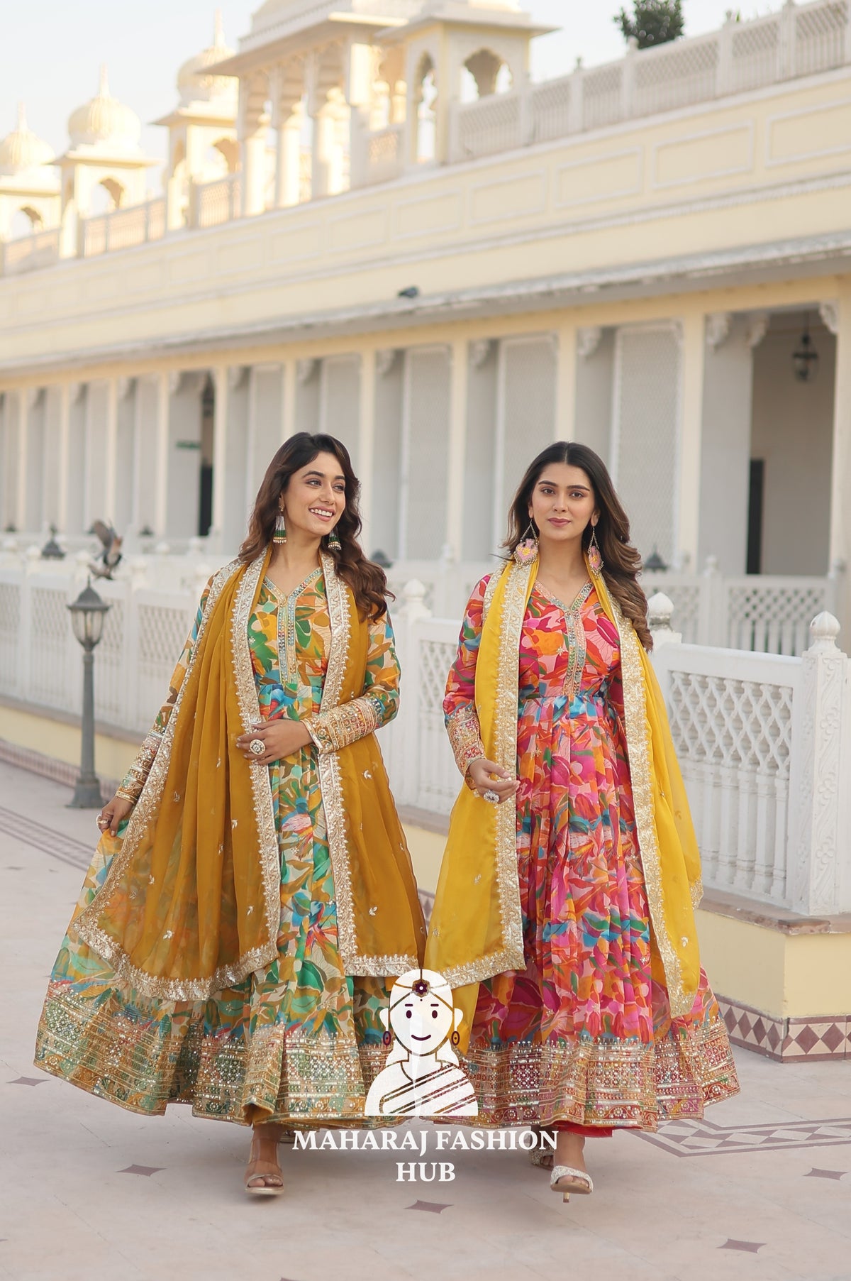 Luxury Russian Silk Outfit with Embroidery and Full Cotton Lining - Combo Offer Gown
