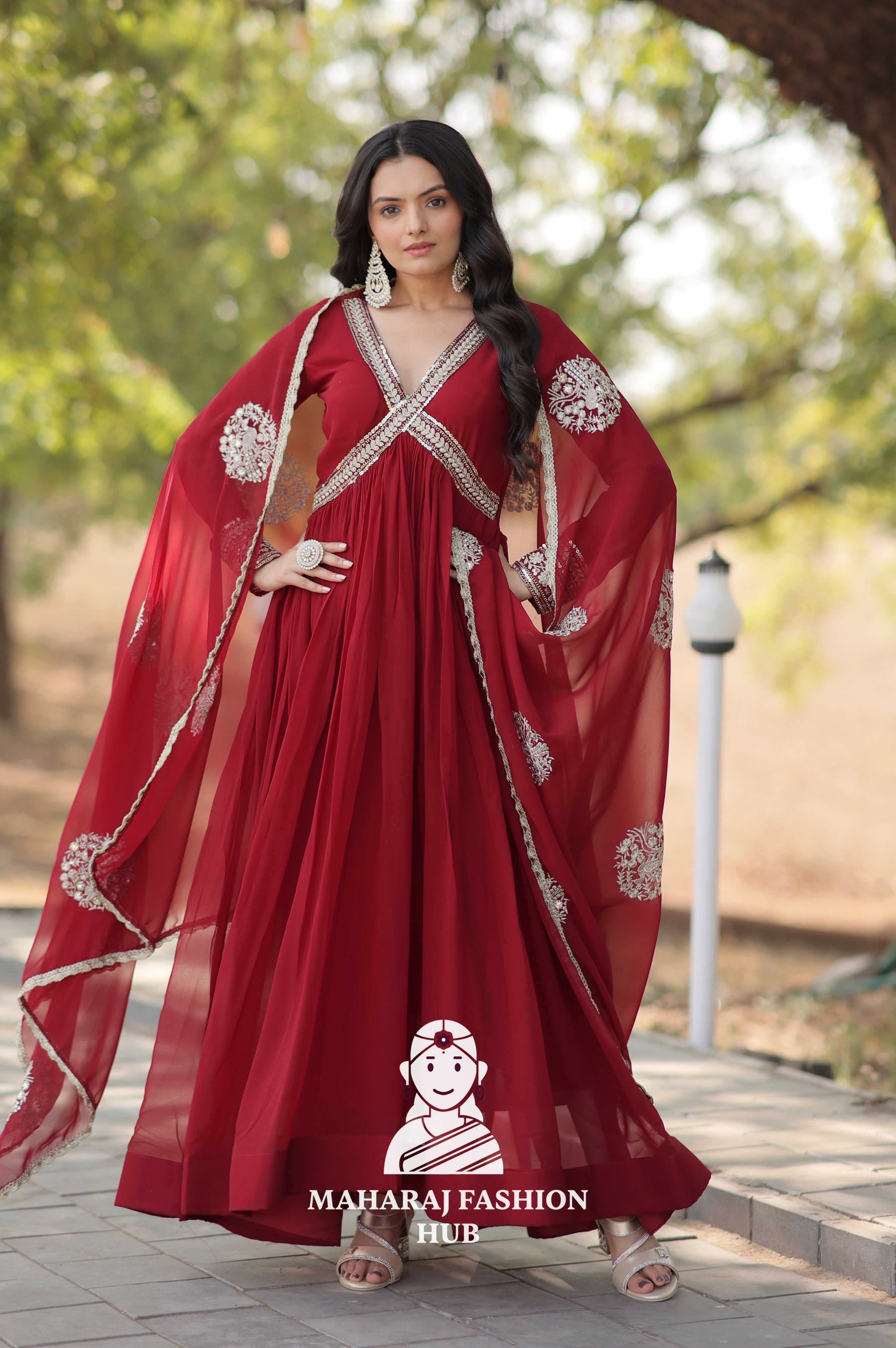 Modern Fabric Elegance with Embroidery and Sequins