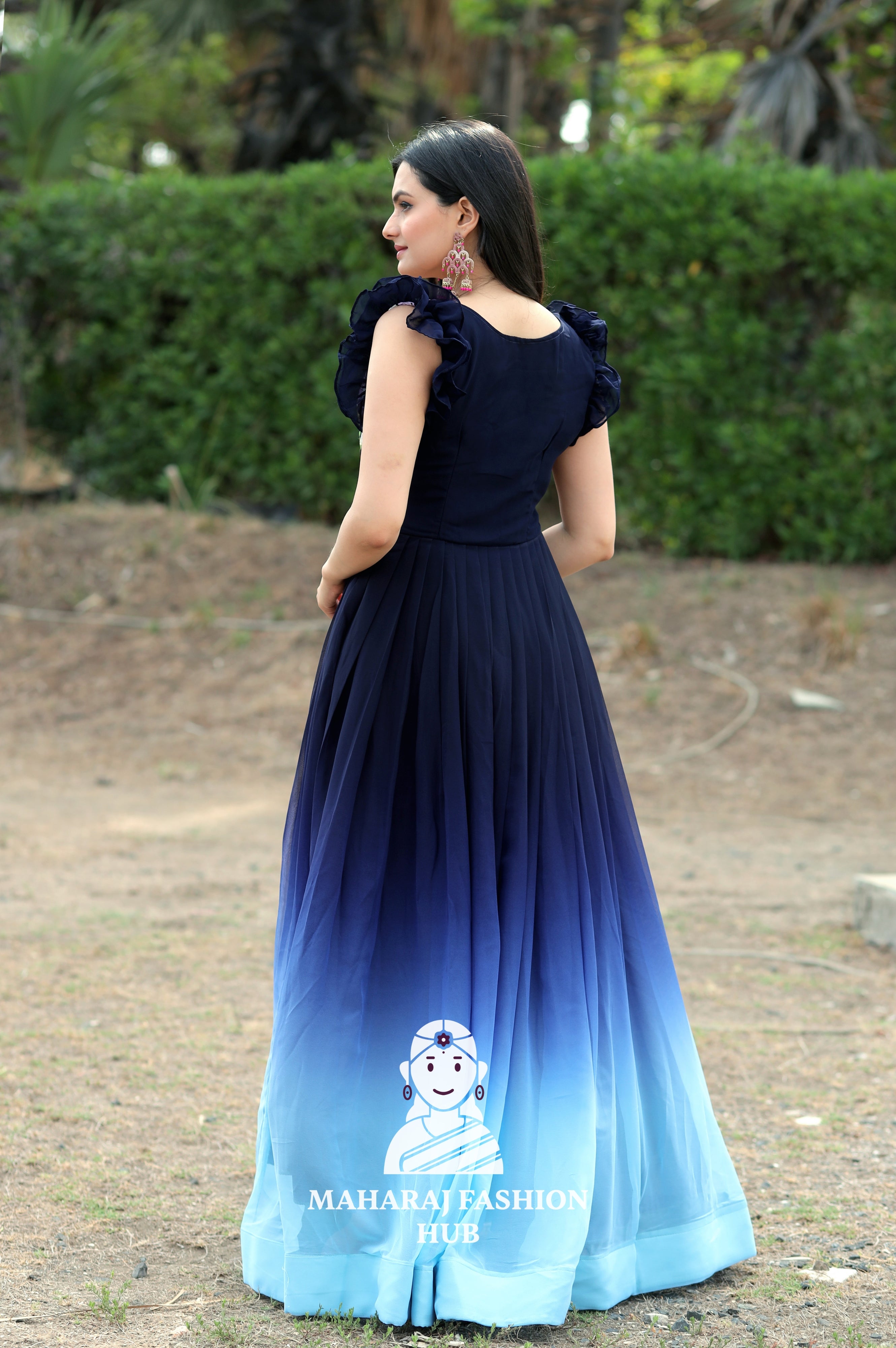 Elegant Gown with Rich Padding and Embrodiery Work