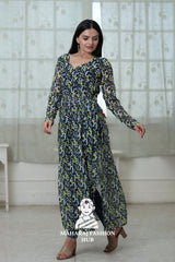 Floral Digital Print Kurti in Fox Georgette