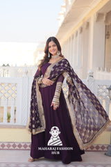 Sequins Dream in Faux Blooming – Special Designer Gown with Kali Cut Stitching