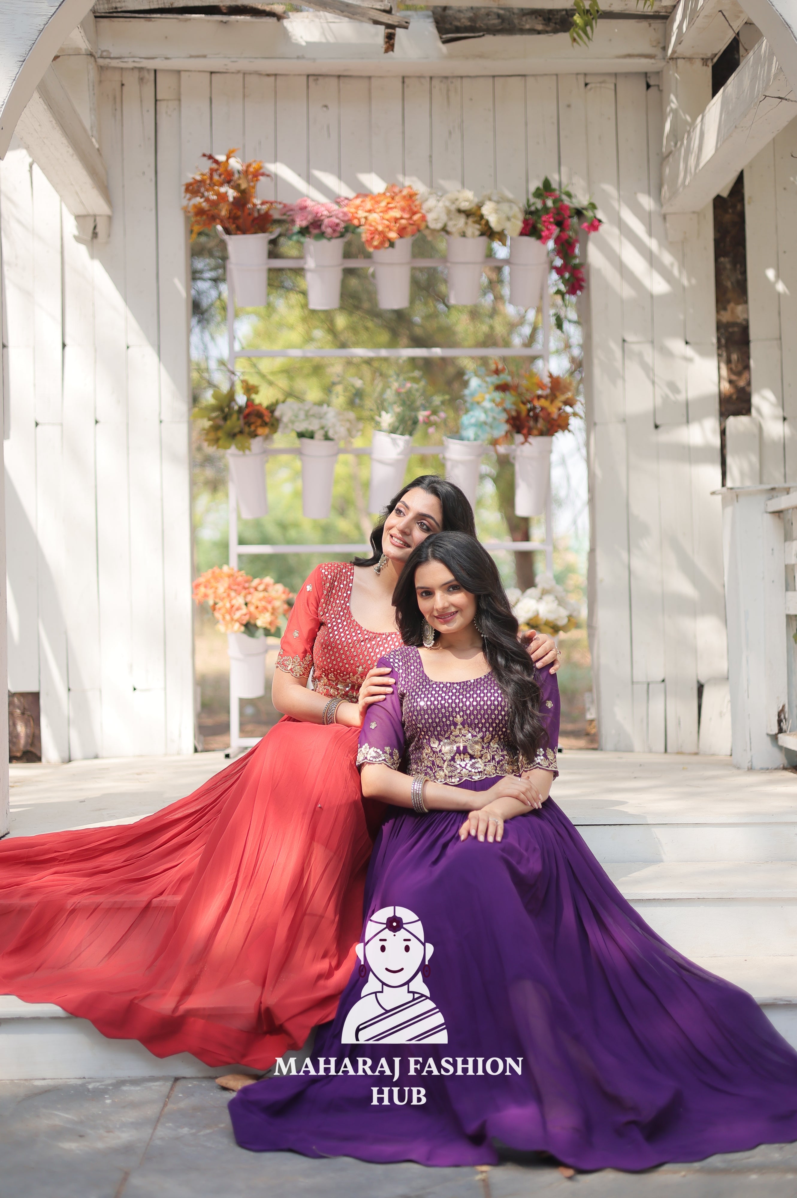 Fabric Rich Gown Crafted for Grand Celebrations - Combo Offer Gown