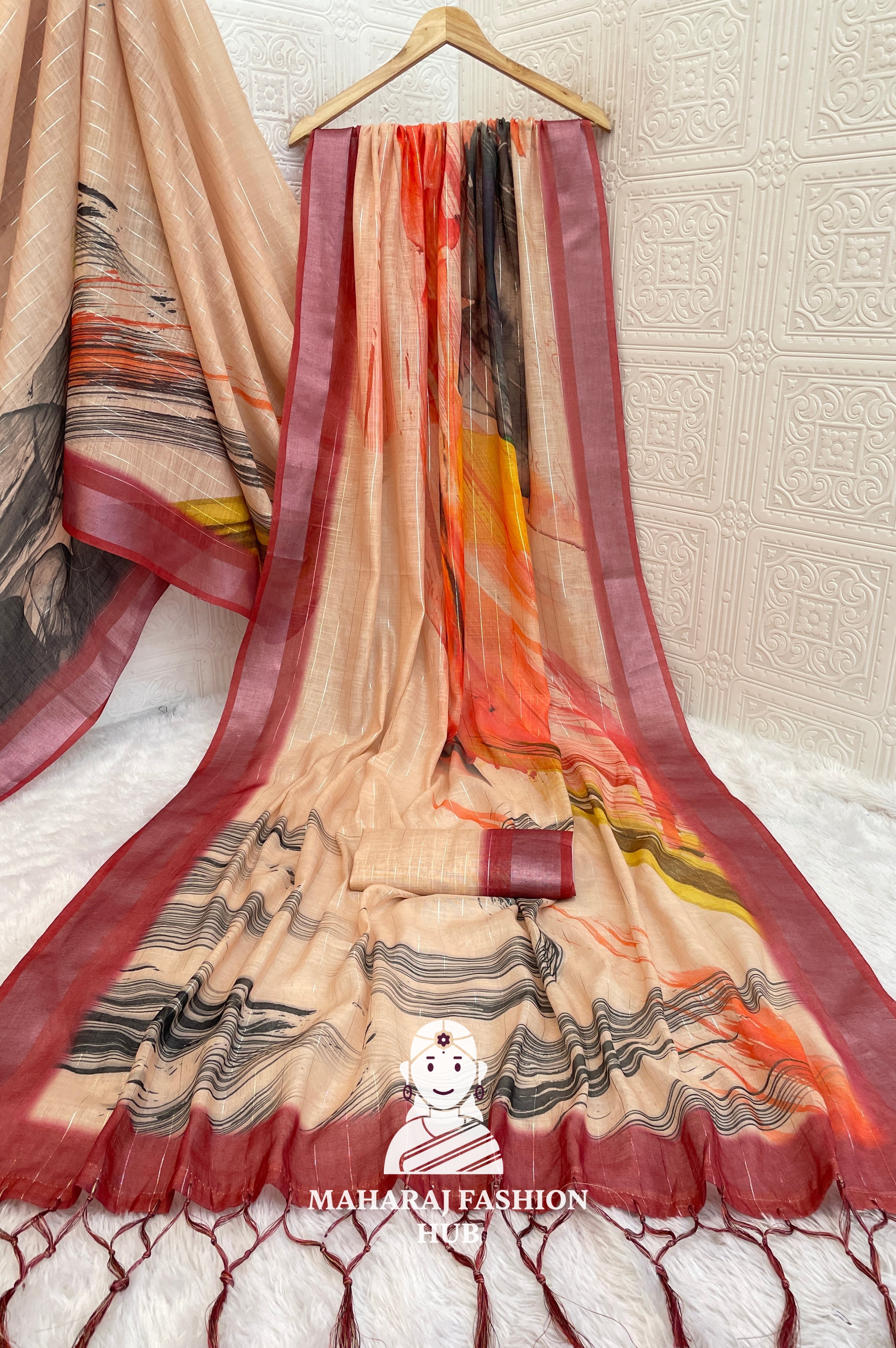 Elegant Threads: Discover the Silver Bloom Saree Line