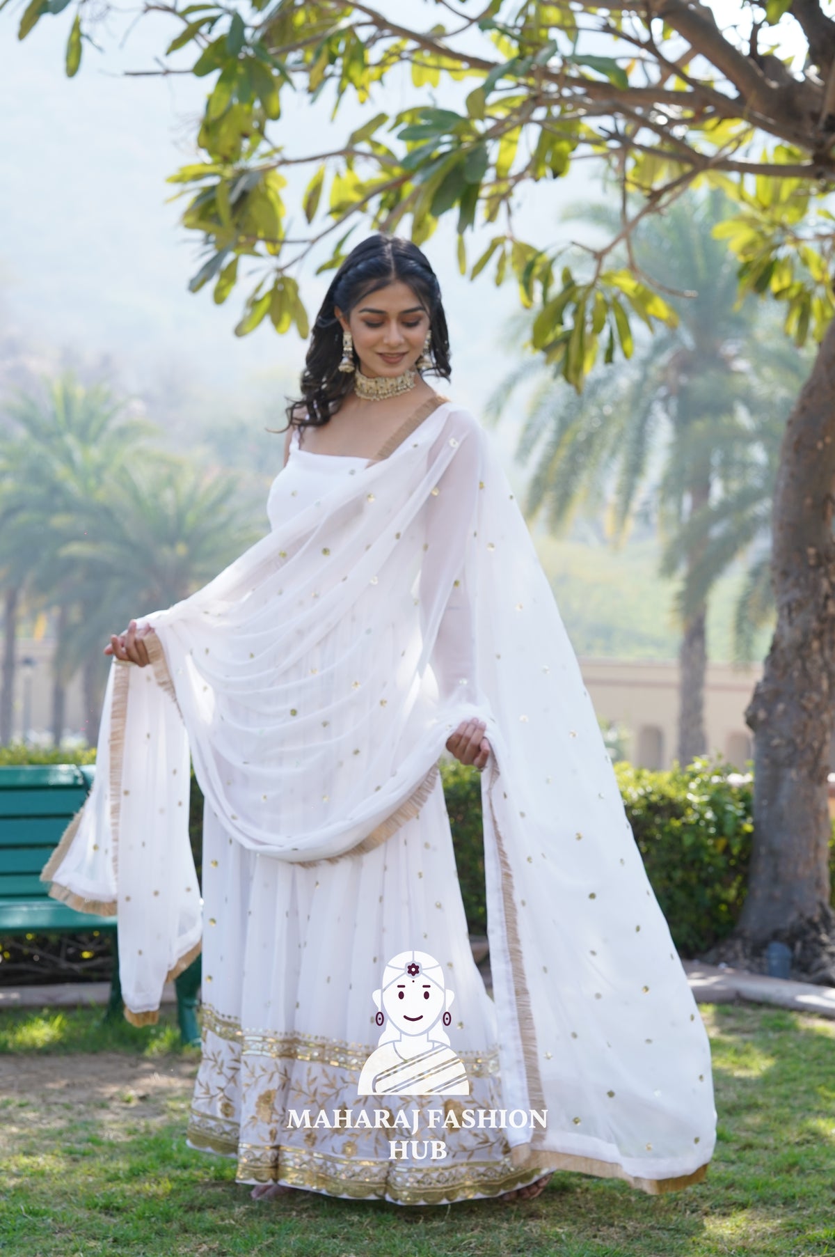 Faux Blooming Special Designer Gown with Stunning Lace Finish Dupatta