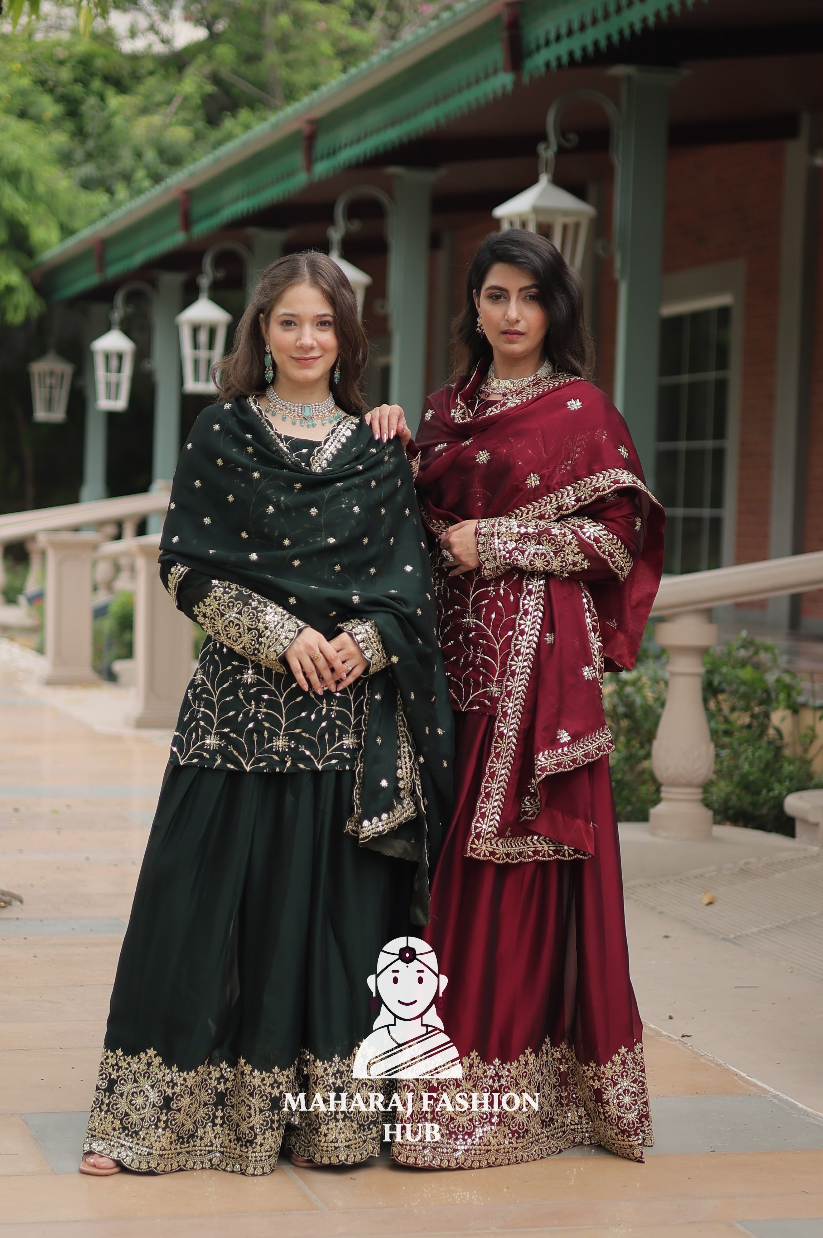 🧵 Threaded Beauty in Silk Finish - Combo Offer Gown
