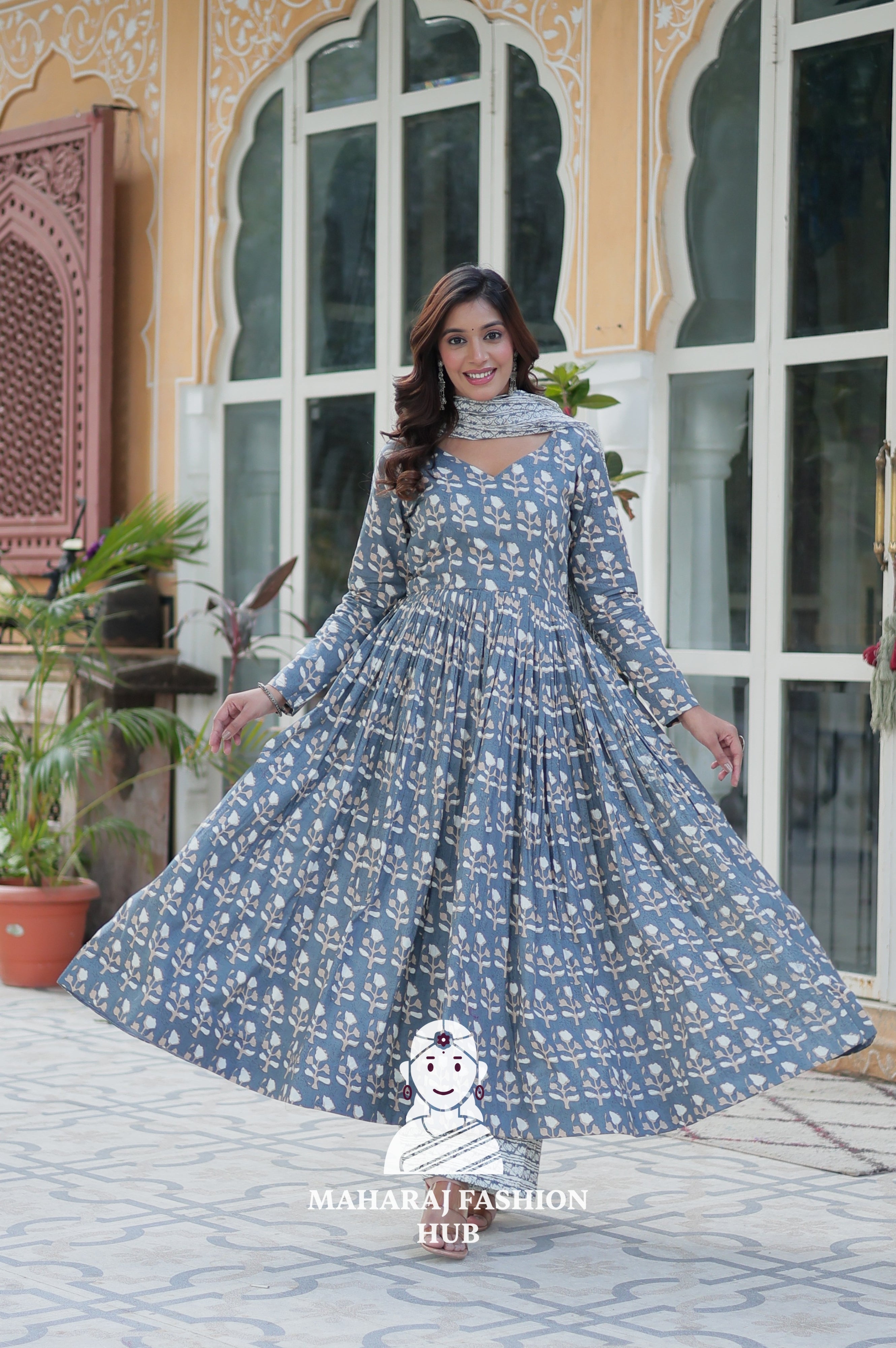 Pure Cotton Elegance in Every Thread - Special Designer Gown