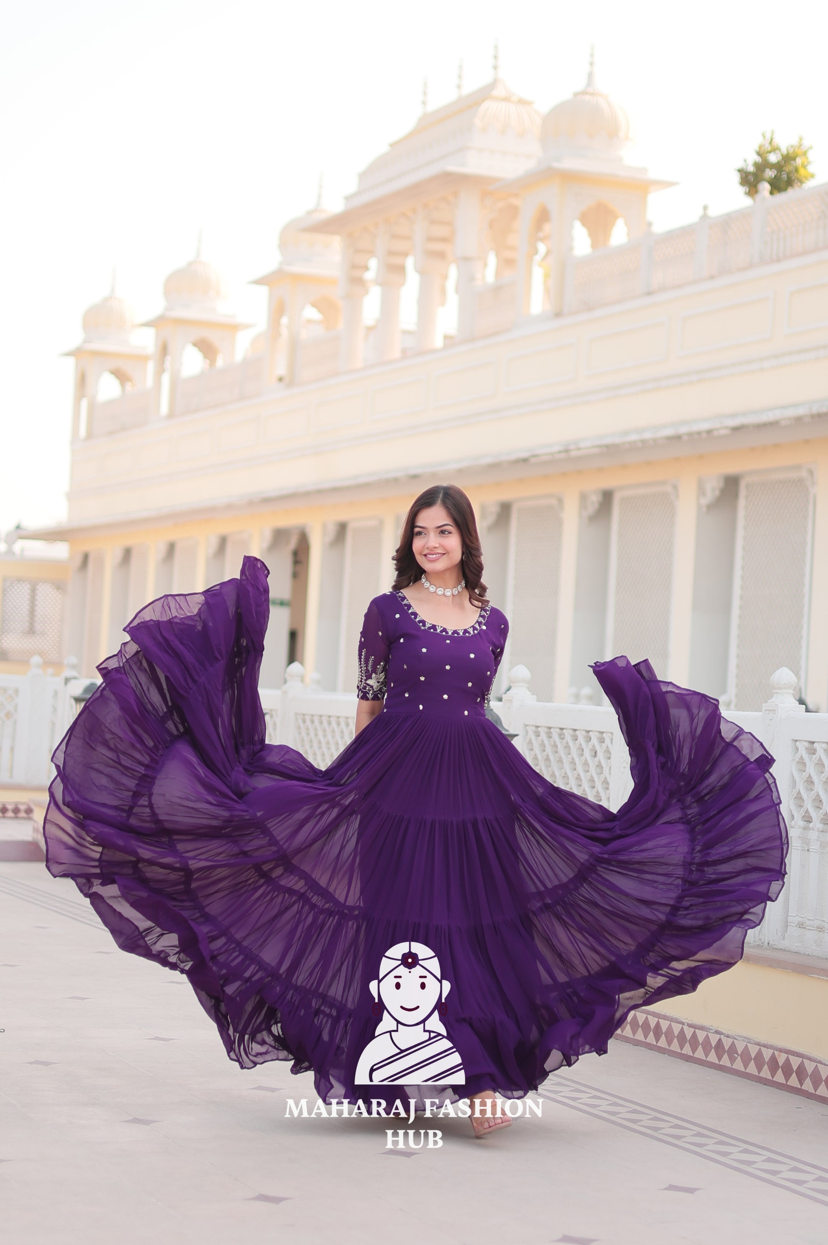 Shimmering Fabric Elegance Embroidery Zari Sequins-work