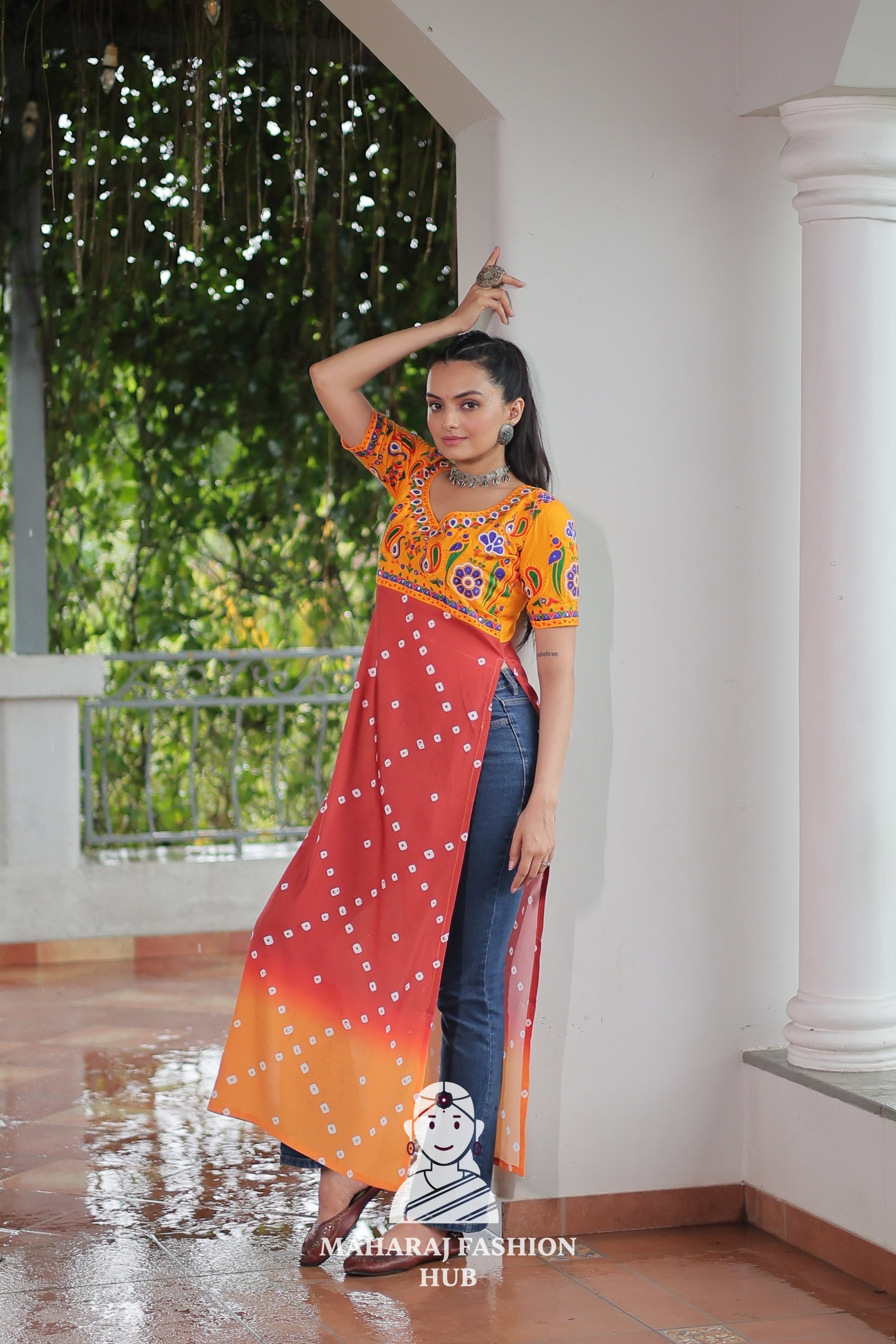 Graceful Laheriya Print 12-Meter Flair Kutchi Navratri Gown 💃🌟