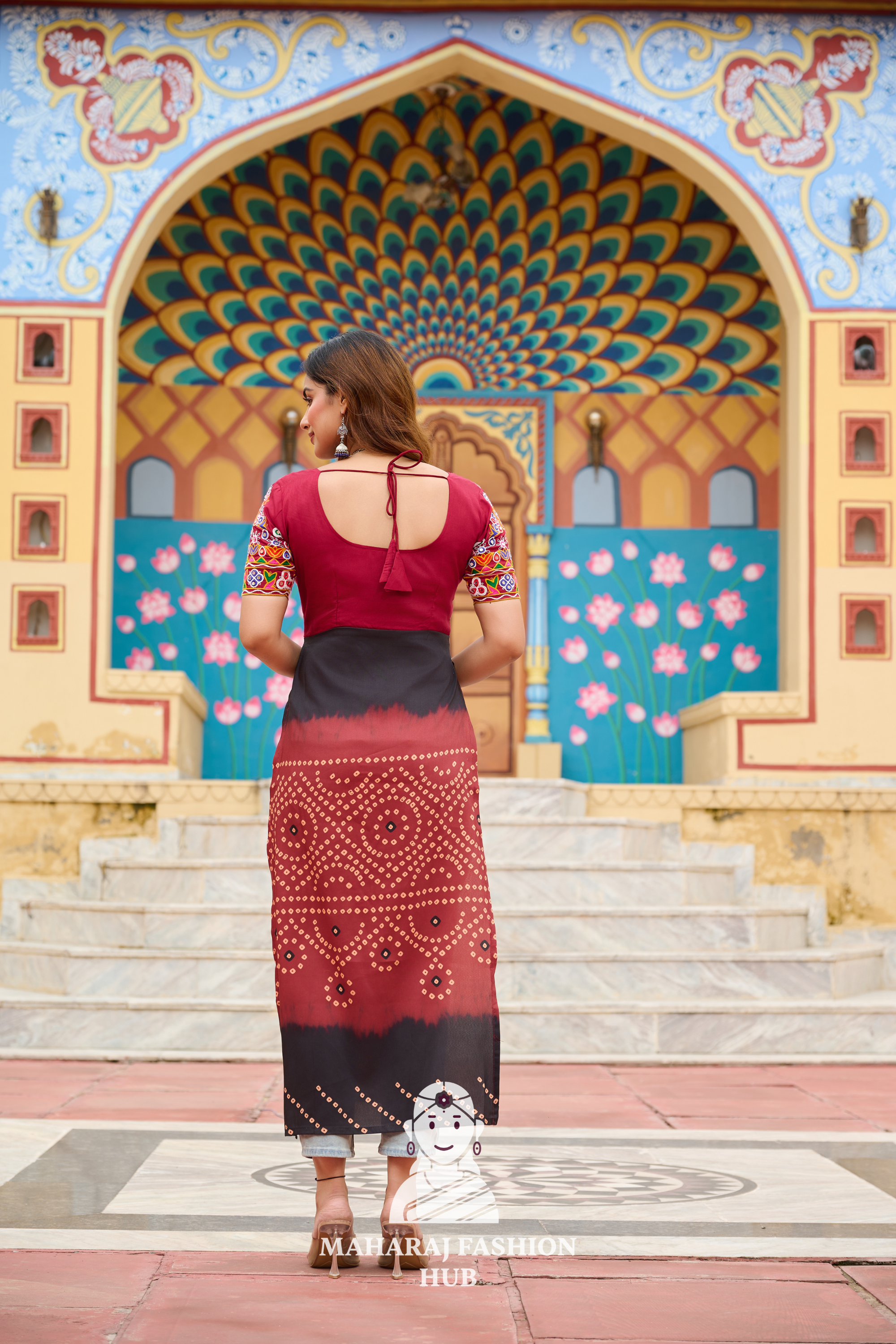 Traditional Kutchi Gamthi Work Printed Rayon Navratri Kurti Collection 🌸🪔
