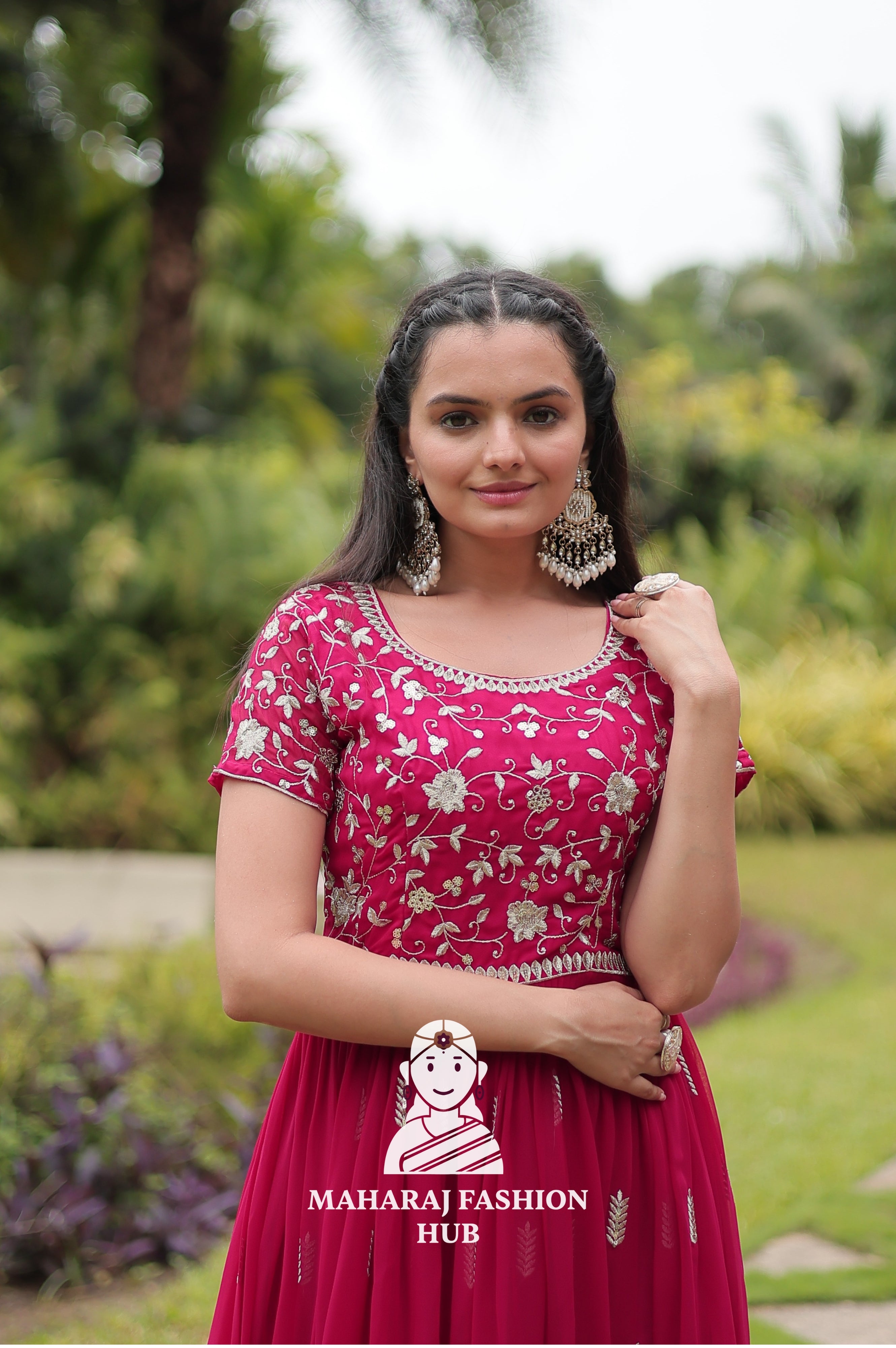 💃 Faux Blooming Gown with Sequins Magic - Special Designer Gown