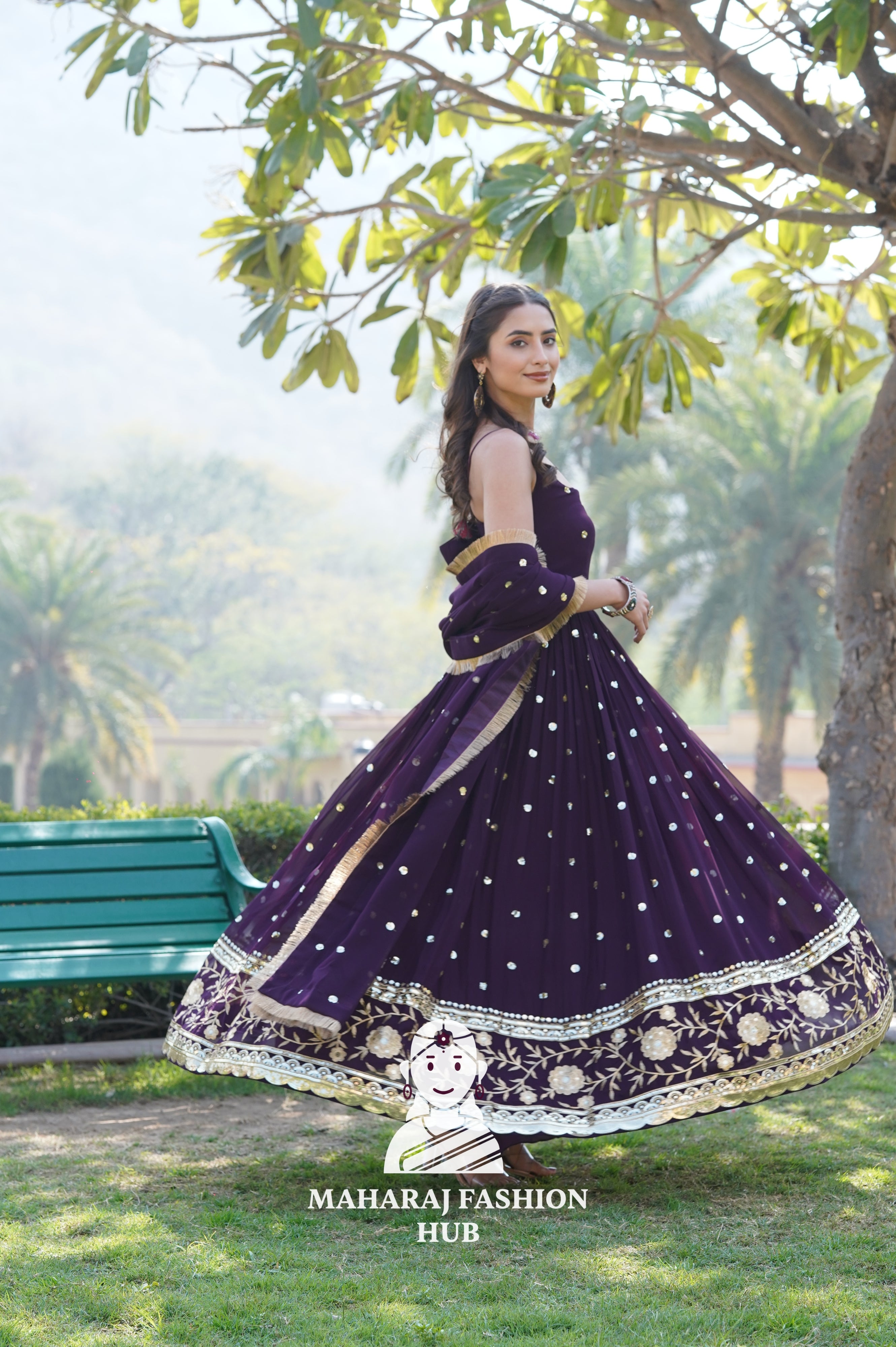 Faux Blooming Special Designer Gown with Stunning Lace Finish Dupatta