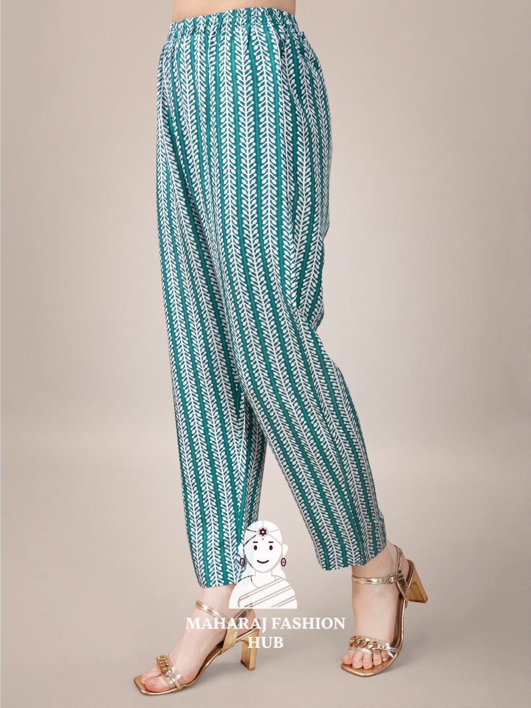 Maharaj Fashion Hub Women's Elegant Kurti Pant Dupatta Set