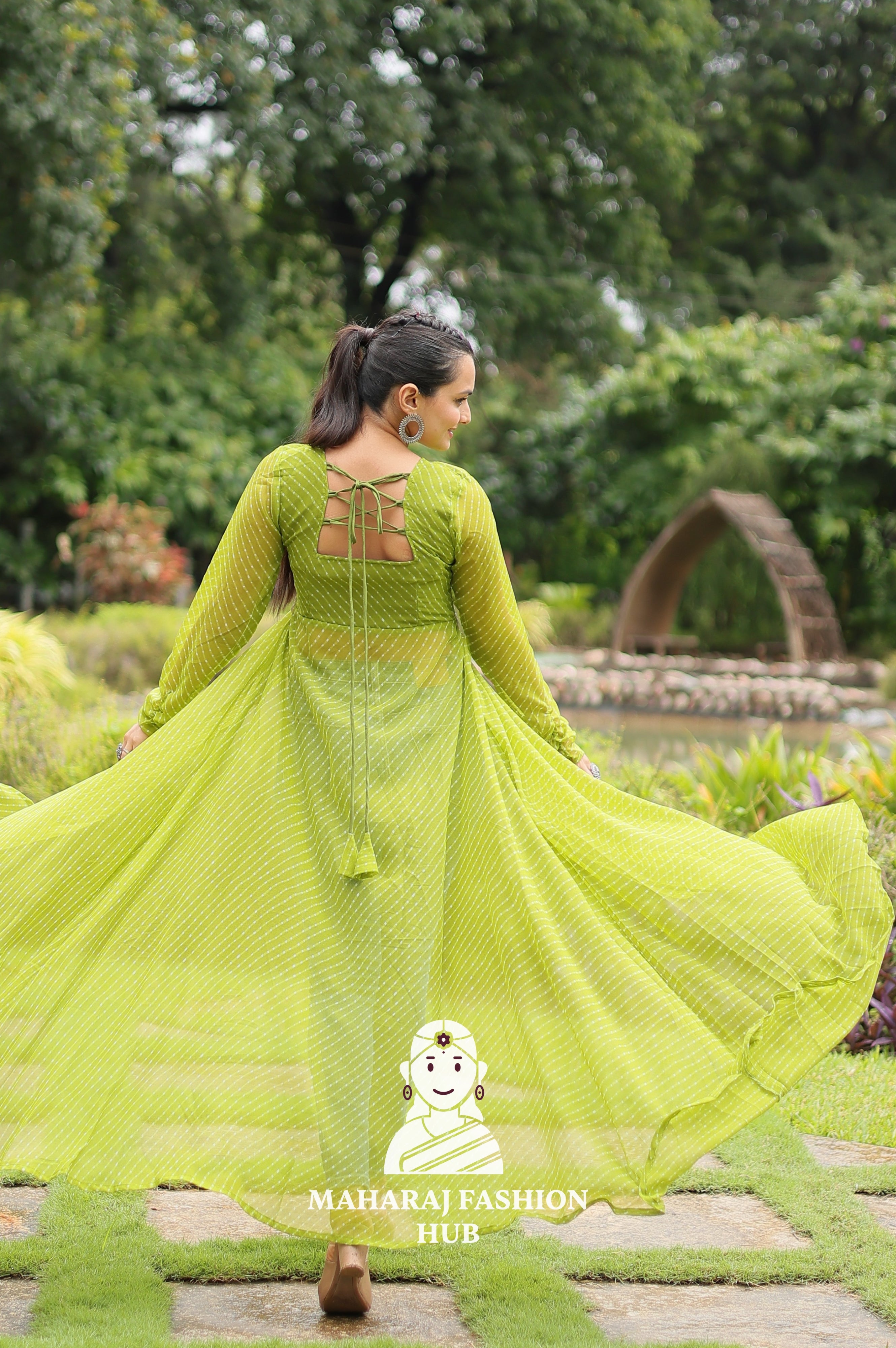 💫 Leheriya in Luxe Faux Georgette - Kurti