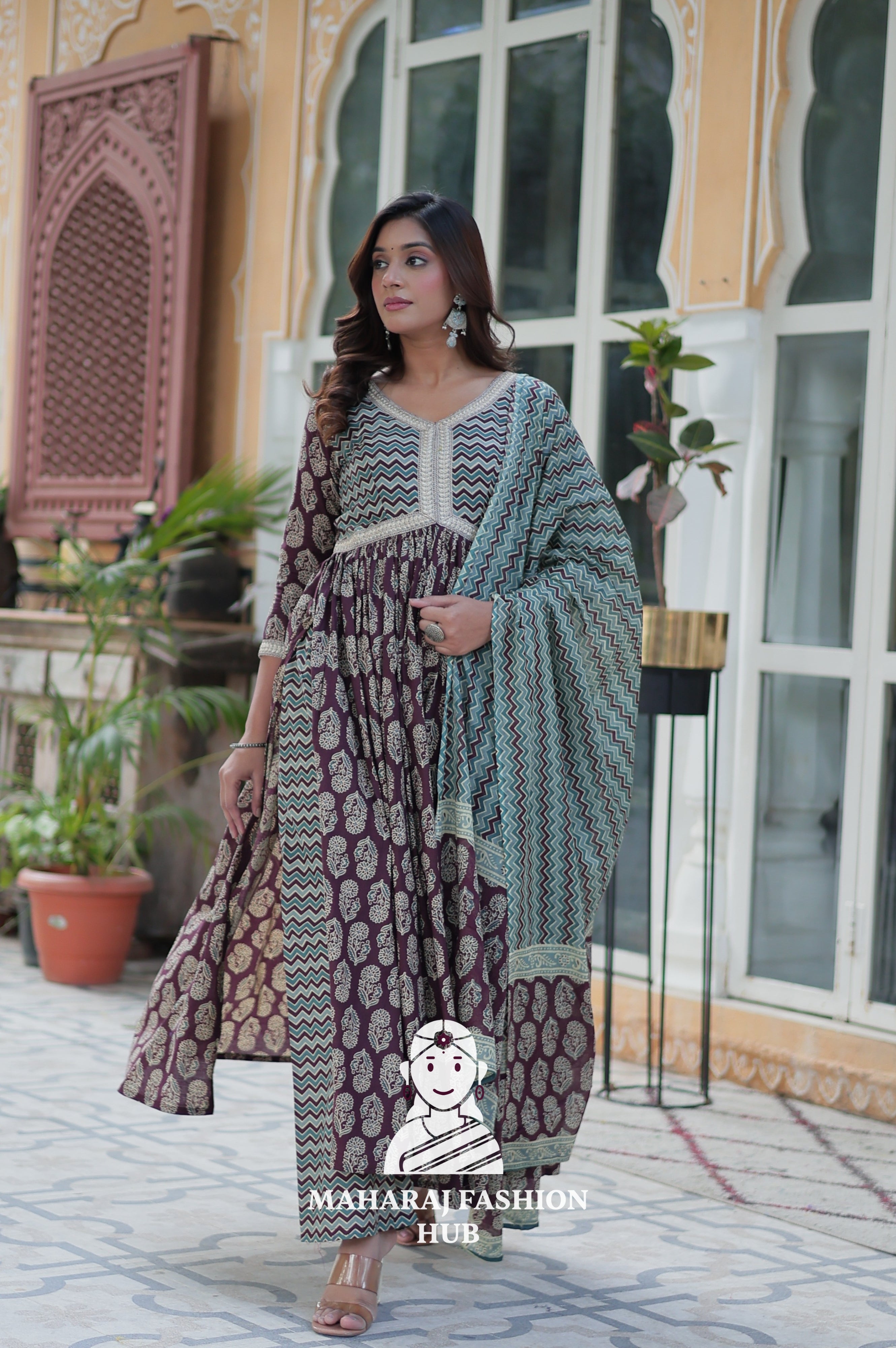 Pure Cotton Special Designer Gown with Dupatta