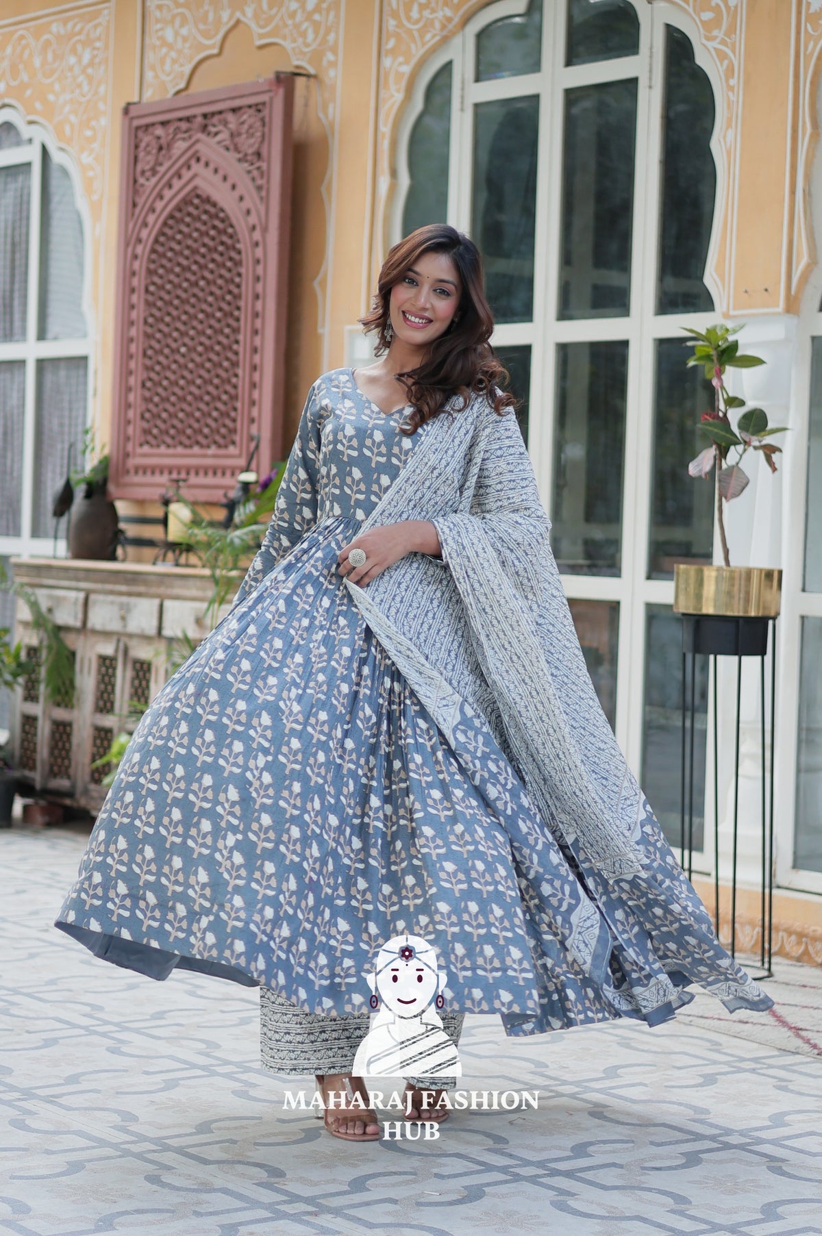 Pure Cotton Elegance in Every Thread - Special Designer Gown
