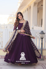 Sequins Dream in Faux Blooming – Special Designer Gown with Kali Cut Stitching