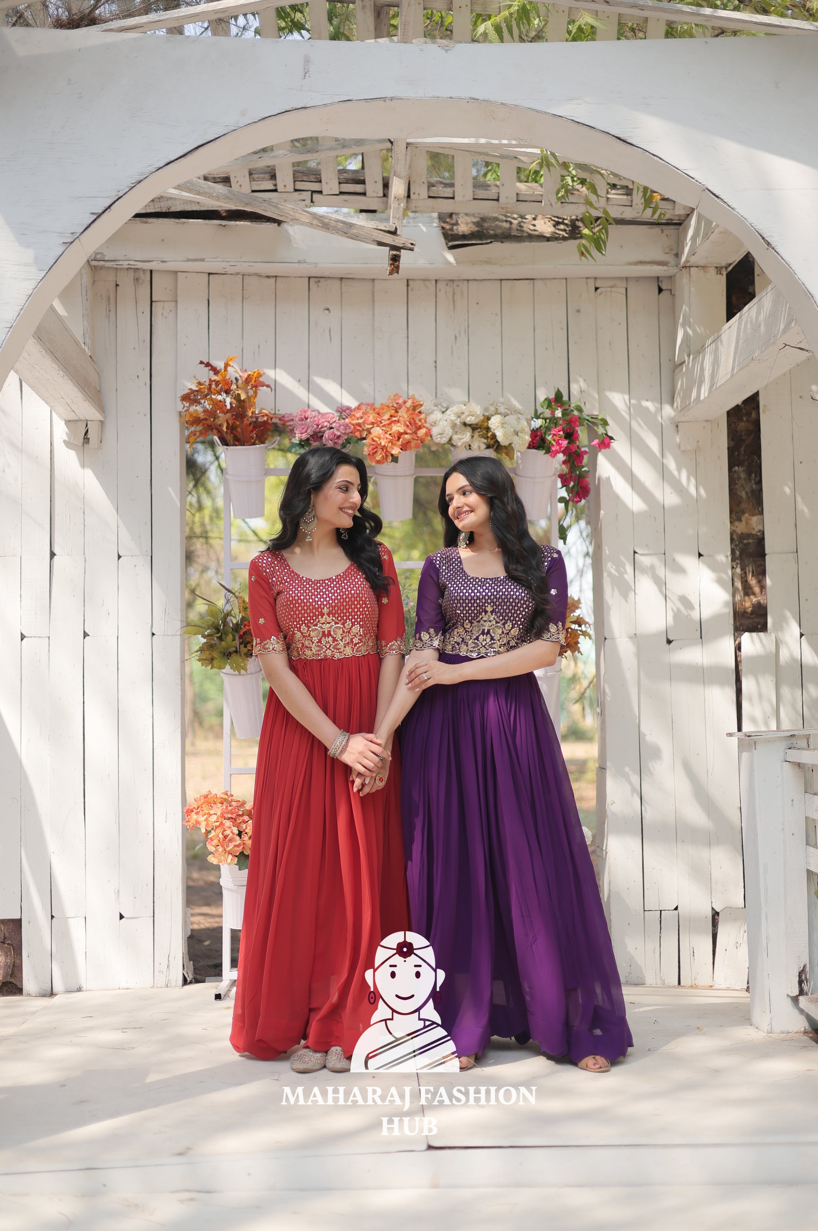 Fabric Rich Gown Crafted for Grand Celebrations - Combo Offer Gown