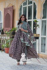 Pure Cotton Special Designer Gown with Dupatta