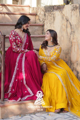 🧣 Shine Bright in Faux Blooming Fashion - Combo Offer Gown