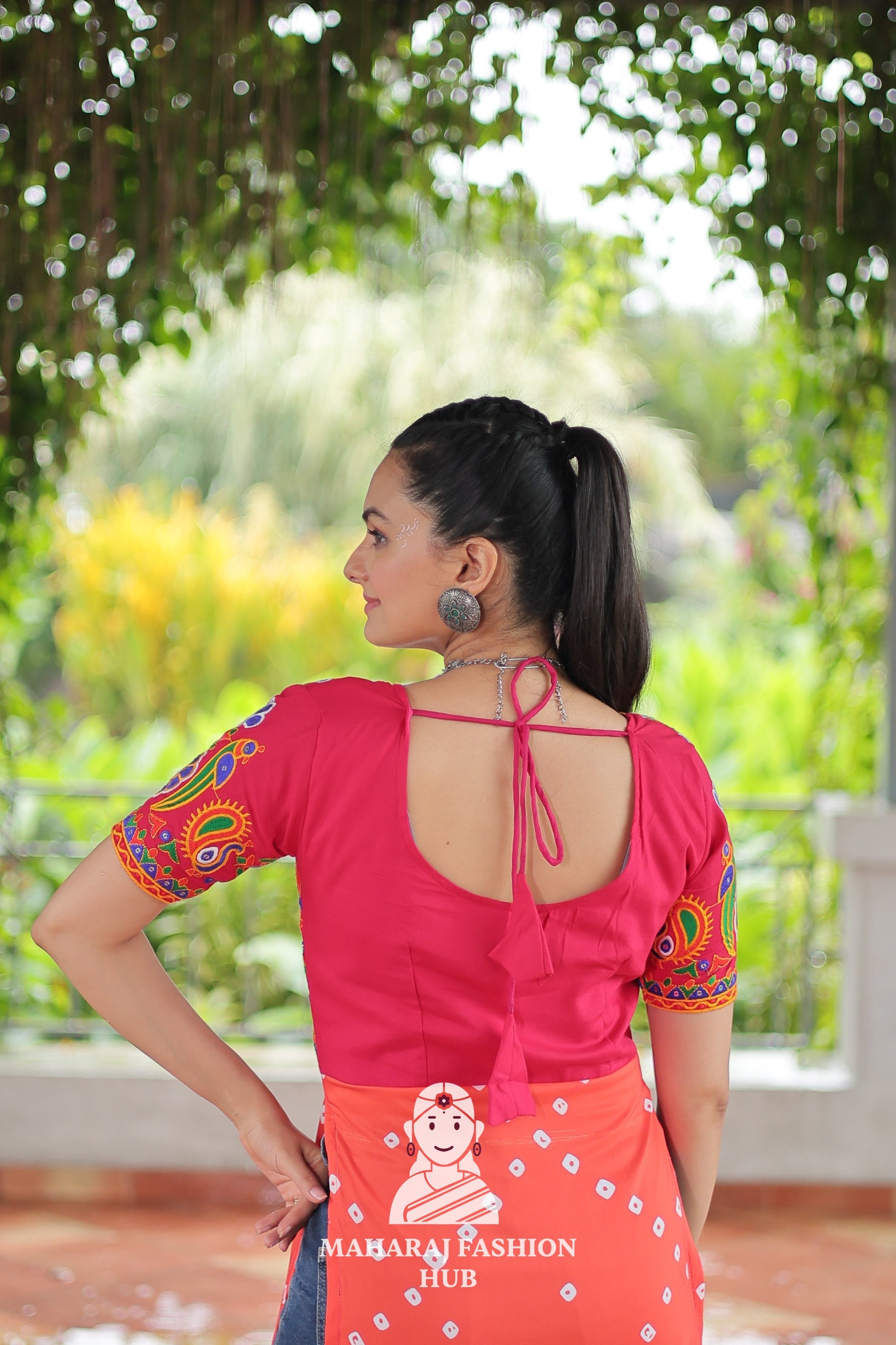 Premium Faux Georgette Bandhani Kutchi Patchwork Kurti for Festive Style 🌸🪔