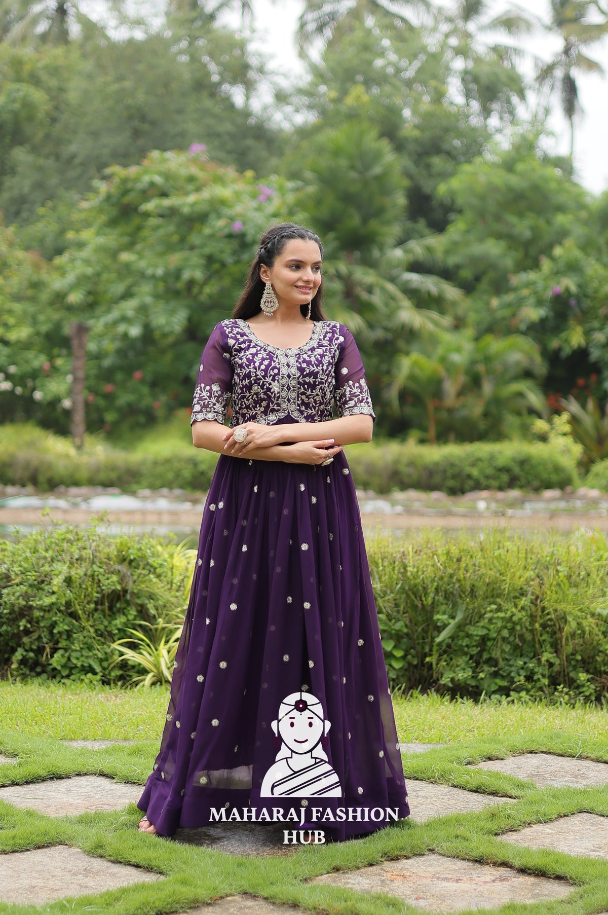 🧵 Glamour & Grace in Faux Blooming Fabric - Special Designer Gown