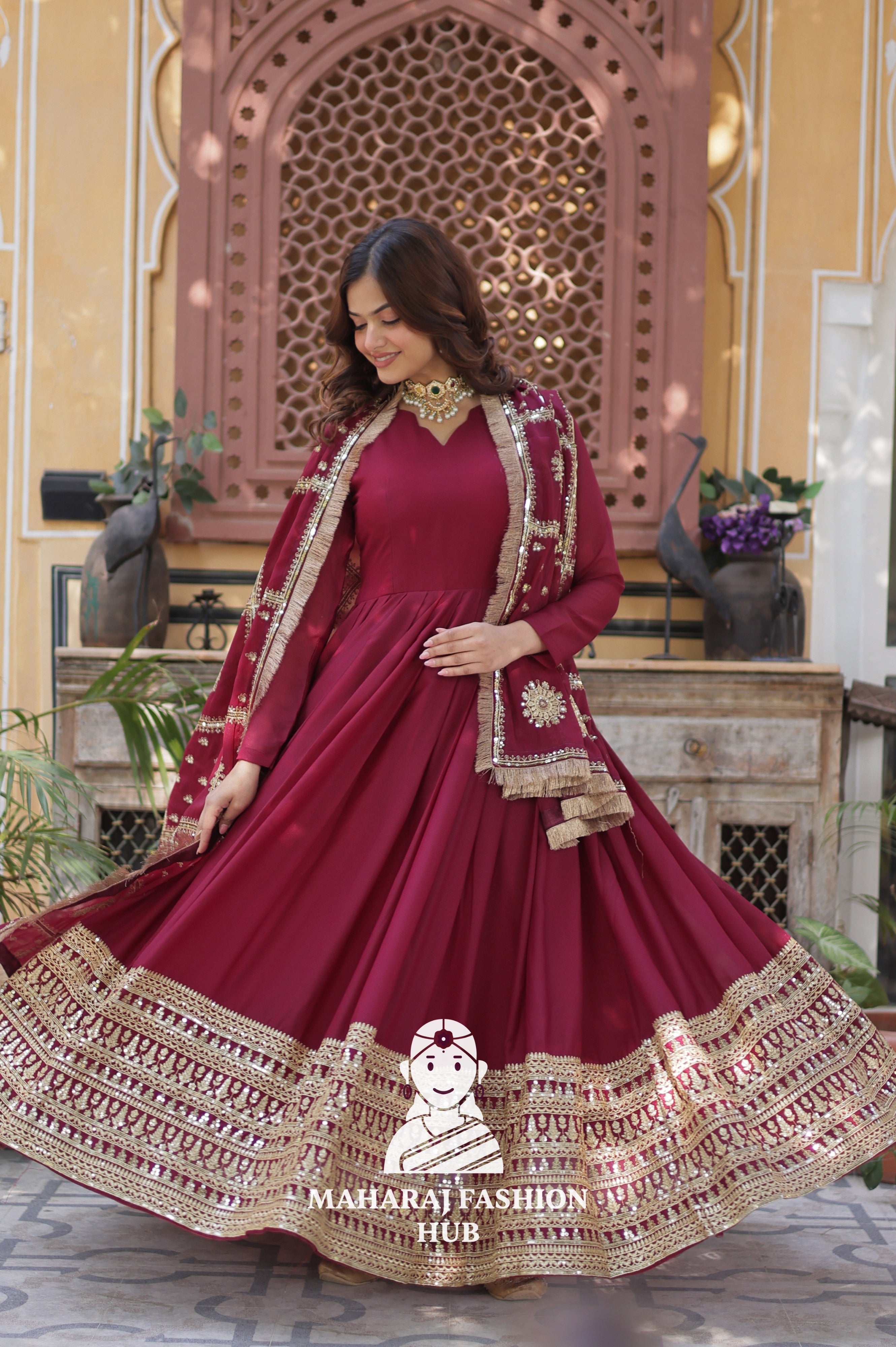 🎀 Shine Bright in Star Georgette with Designer Dupatta - Special Designer Gown