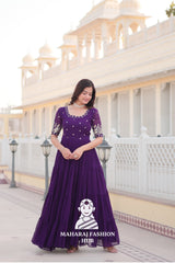 Shimmering Fabric Elegance Embroidery Zari Sequins-work