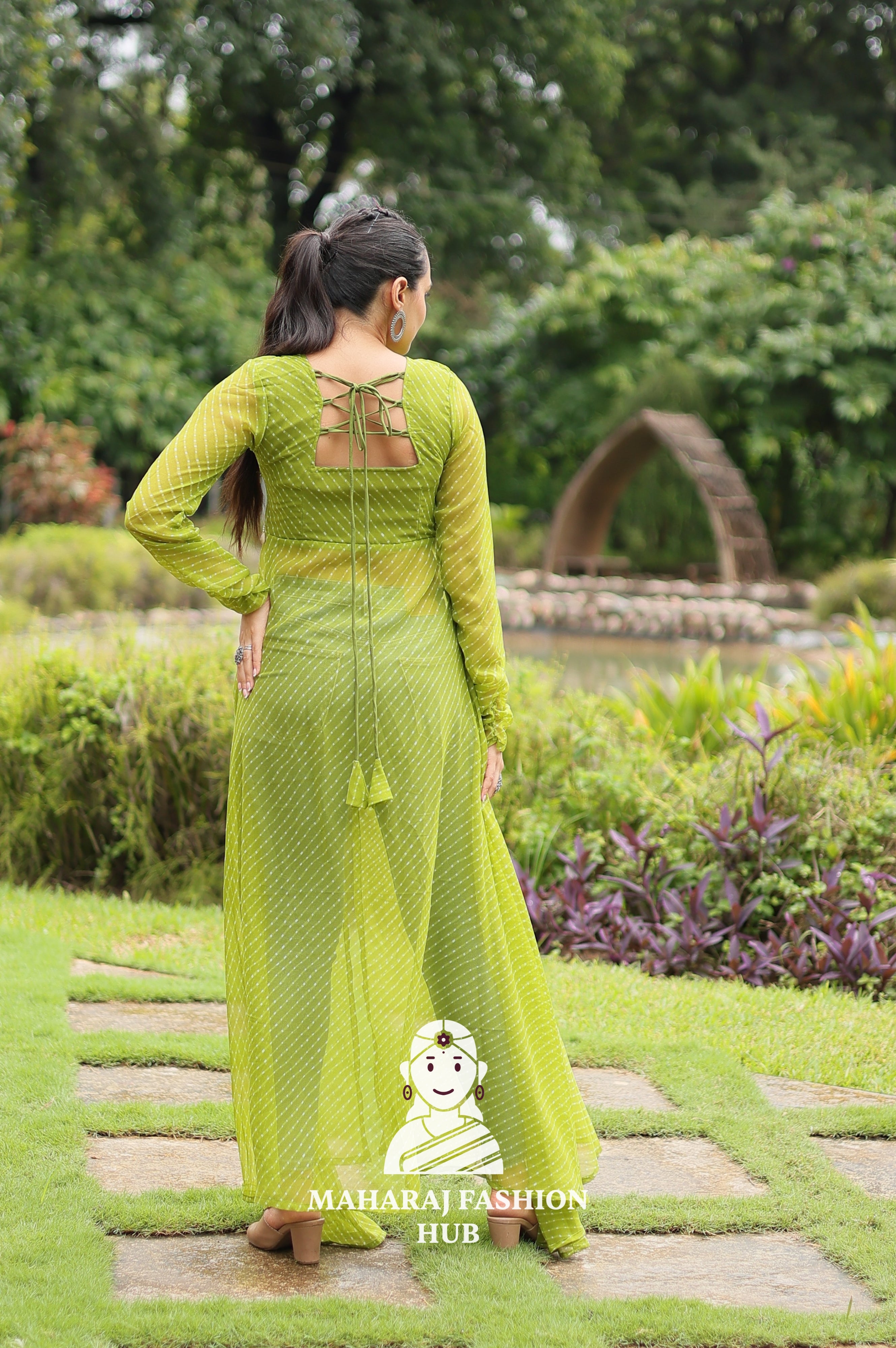 💫 Leheriya in Luxe Faux Georgette - Kurti