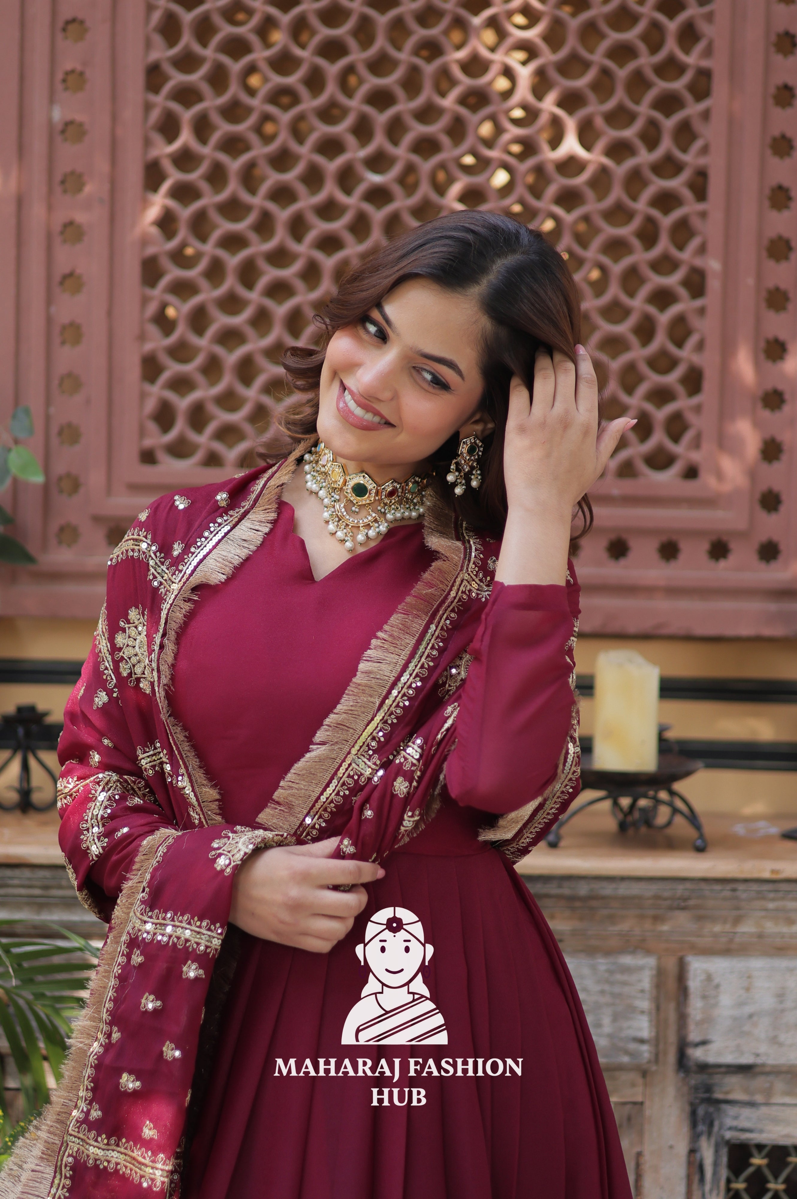 🎀 Shine Bright in Star Georgette with Designer Dupatta - Special Designer Gown