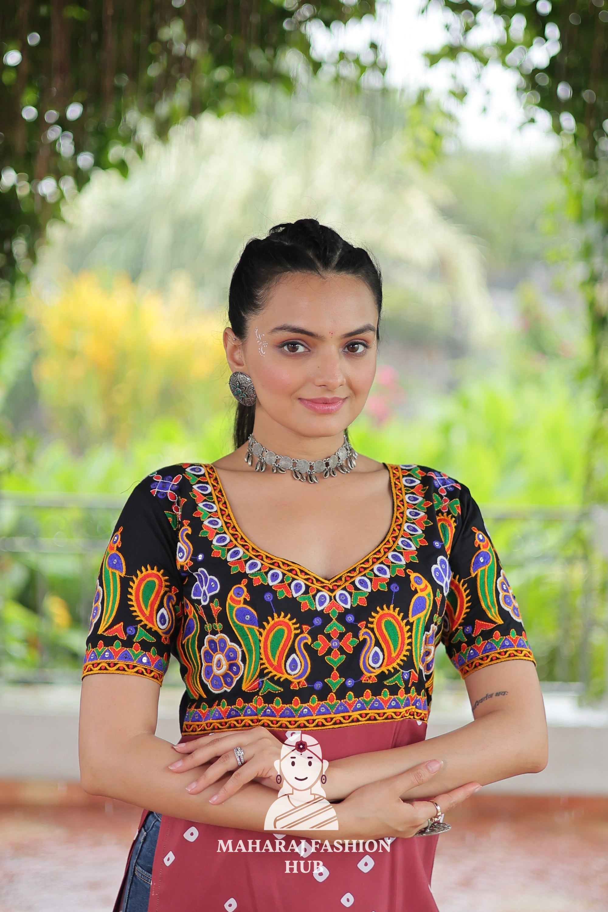 Premium Faux Georgette Bandhani Kutchi Patchwork Kurti for Festive Style 🌸🪔