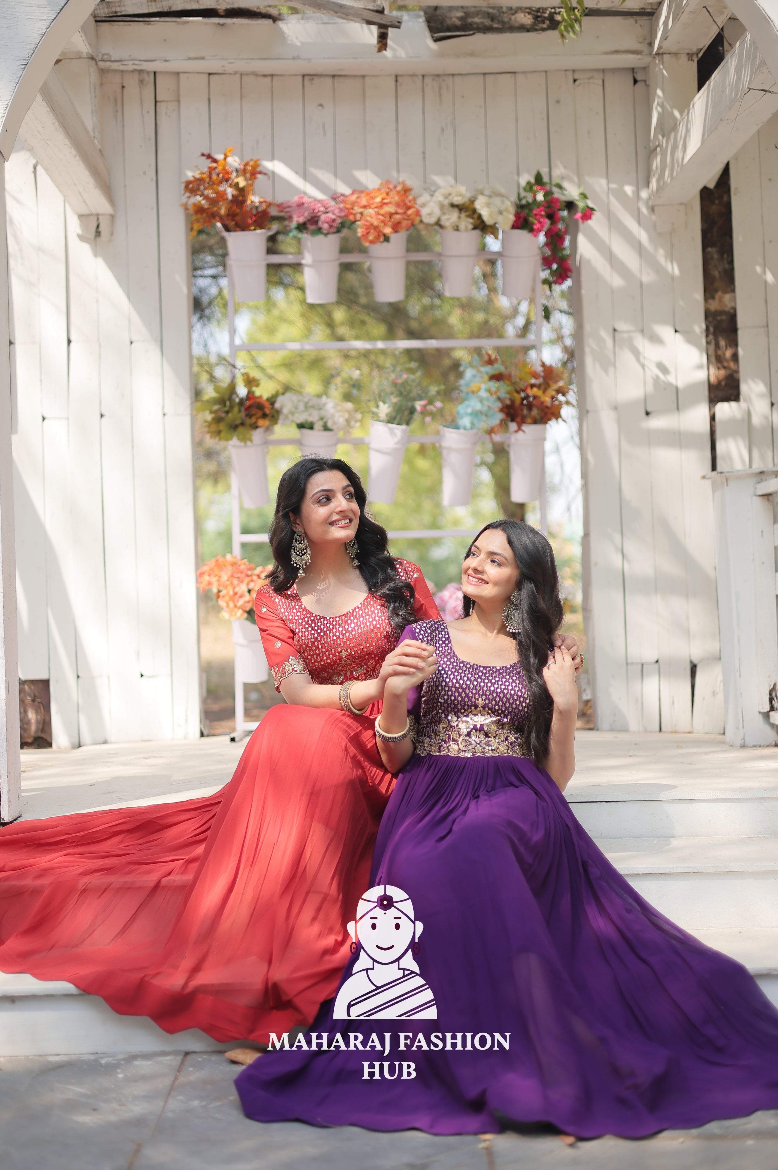 Fabric Rich Gown Crafted for Grand Celebrations - Combo Offer Gown