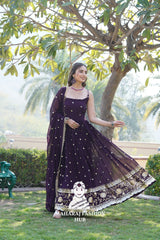 Faux Blooming Special Designer Gown with Stunning Lace Finish Dupatta