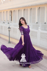 Shimmering Fabric Elegance Embroidery Zari Sequins-work