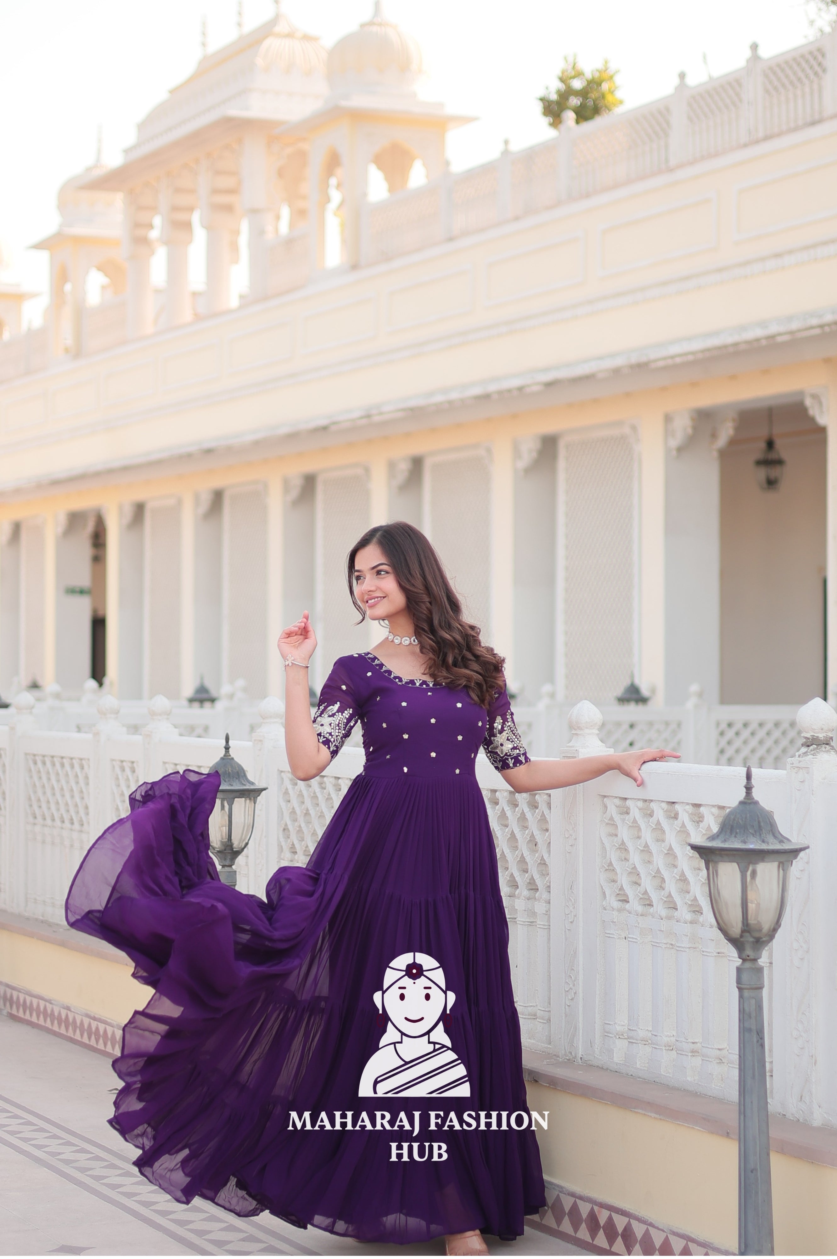 Shimmering Fabric Elegance Embroidery Zari Sequins-work