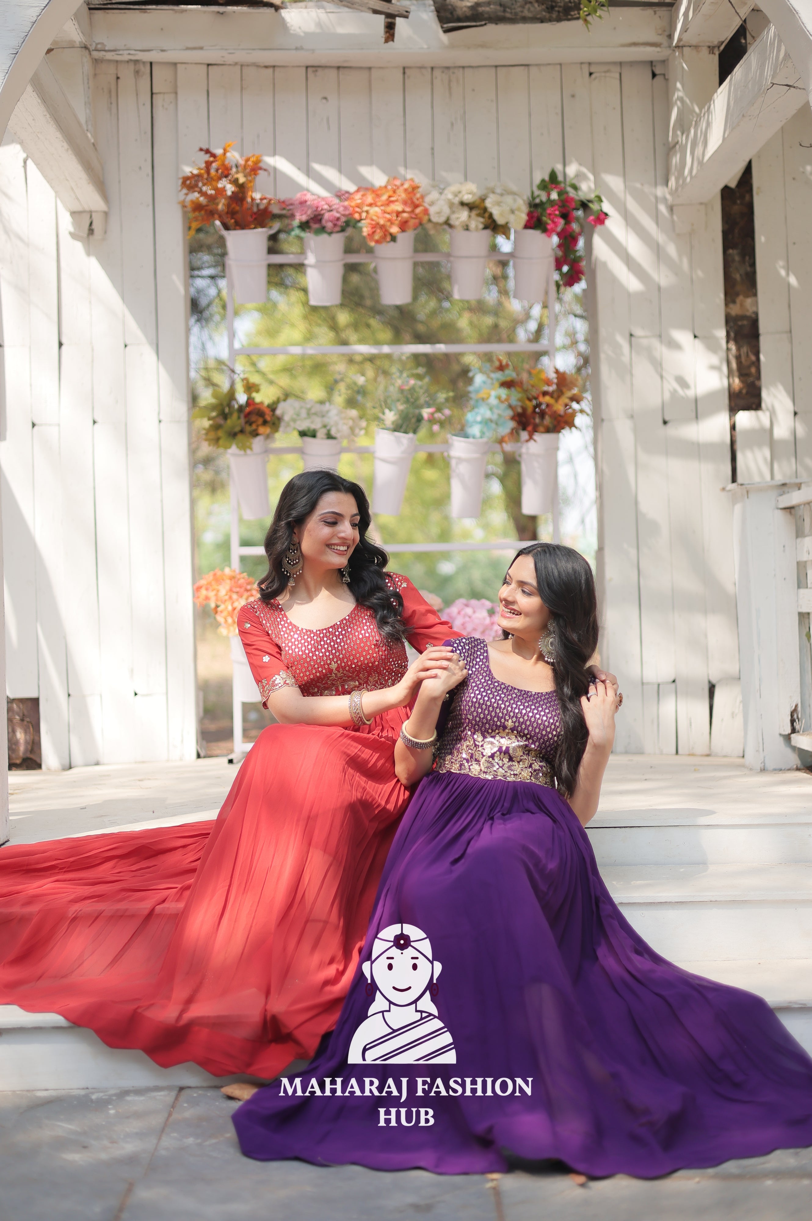Fabric Rich Gown Crafted for Grand Celebrations - Combo Offer Gown
