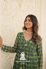 Foil Print Faux Georgette Elegance - Special Designer Gown
