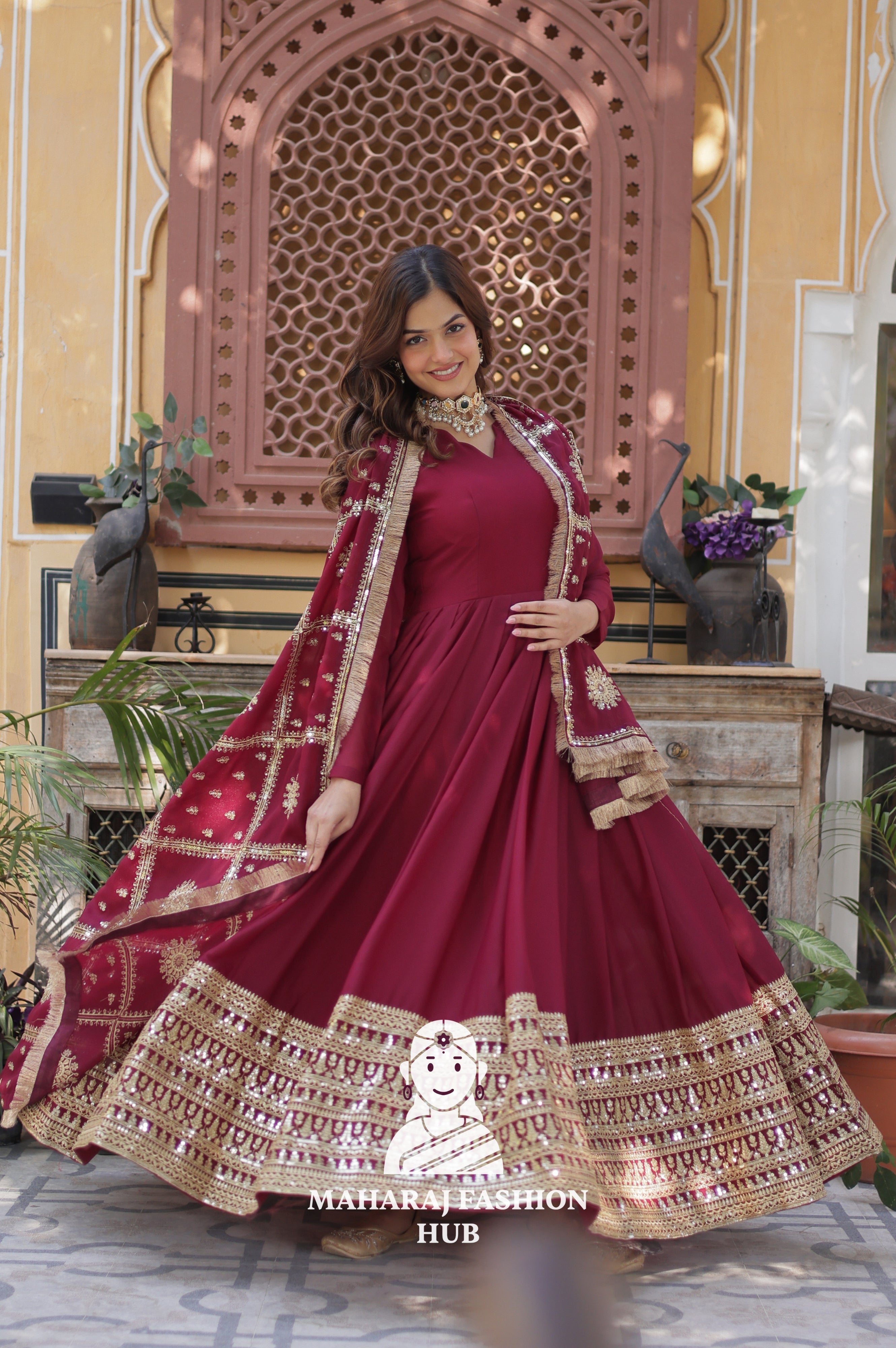🎀 Shine Bright in Star Georgette with Designer Dupatta - Special Designer Gown