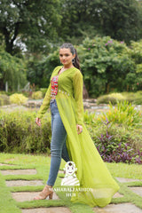 💫 Leheriya in Luxe Faux Georgette - Kurti