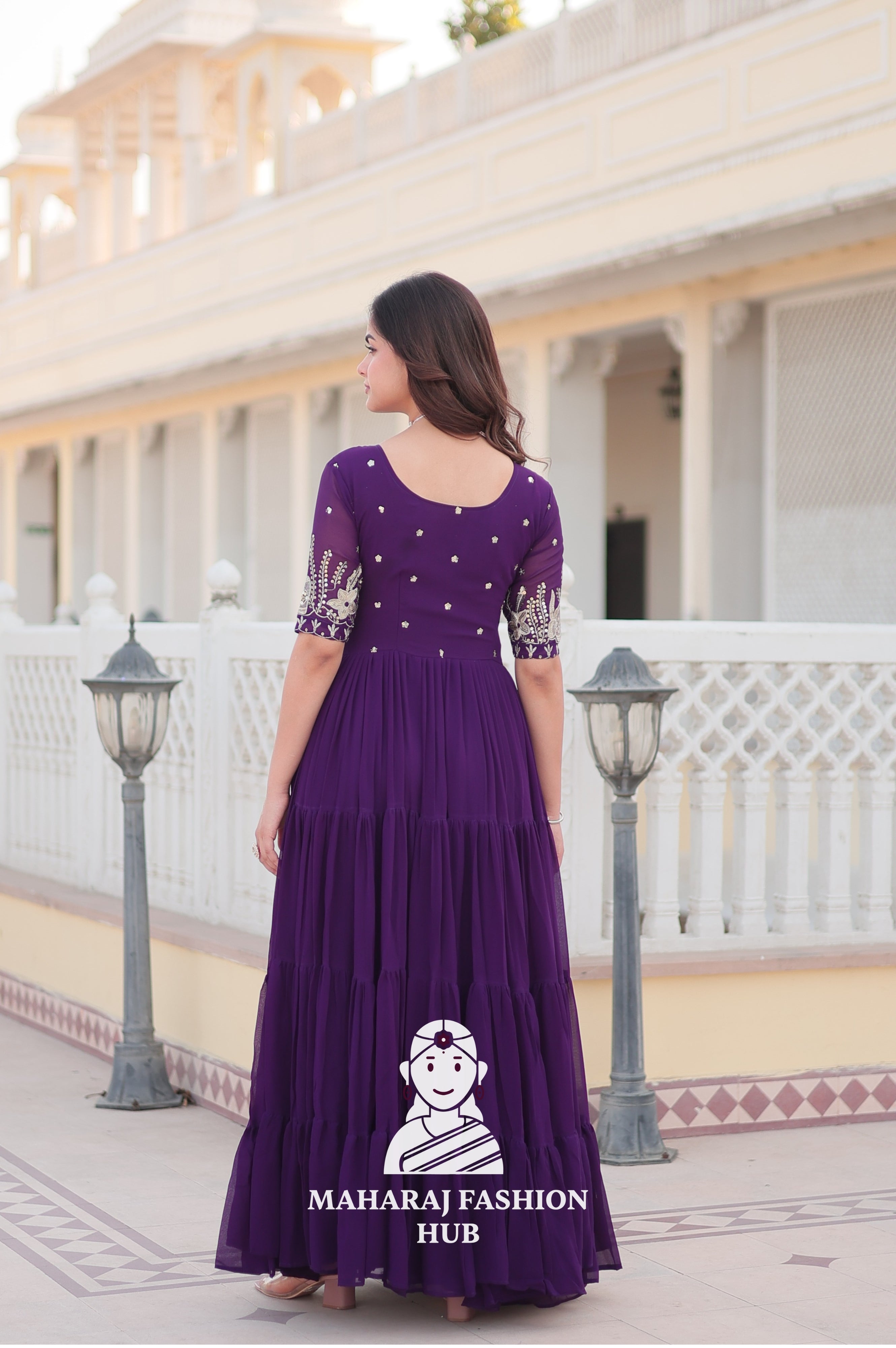 Shimmering Fabric Elegance Embroidery Zari Sequins-work