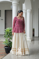 Navratri - Combo Stylish Gota Patti Lehenga and Kutchi Bandhani Top for Navratri Nights 💫🎶