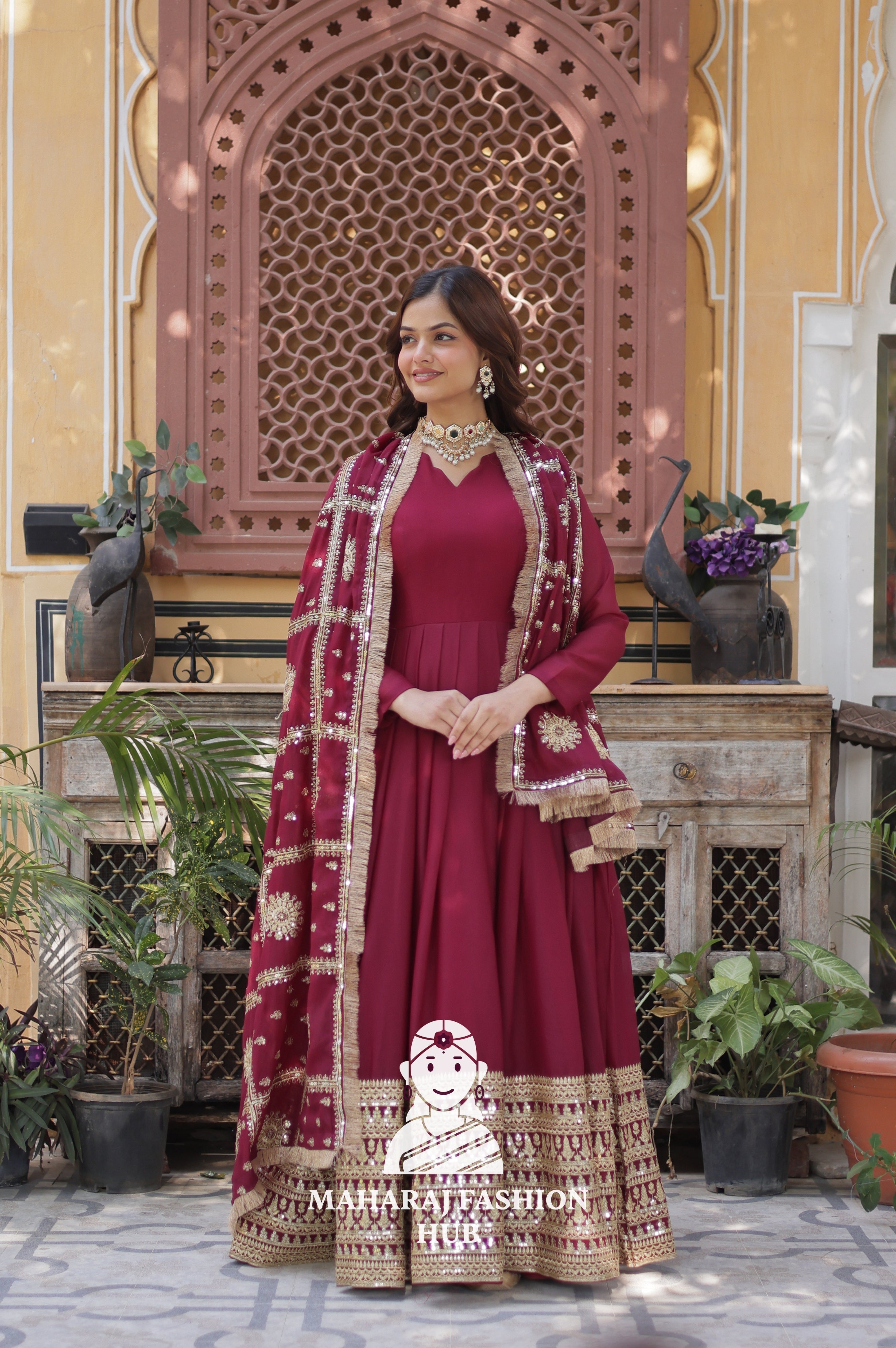 🎀 Shine Bright in Star Georgette with Designer Dupatta - Special Designer Gown