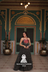 Bandhani Print Faux Georgette Ensemble with Cotton Lining