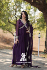 Glamorous Fabric Look Paired with Designer Lace Dupatta