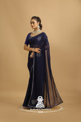Maharaj Fashion Hub Printed Georgette Saree for Women – Daily Wear with Designer Touch