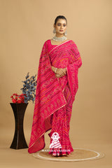 Maharaj Fashion Hub Traditional Georgette Printed Saree – Festive Elegance for Women