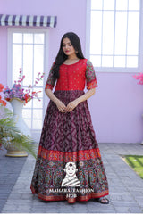 Royal Radiance – Patola Print Silk Gown