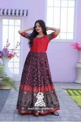 Royal Radiance – Patola Print Silk Gown